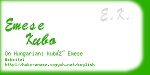 emese kubo business card